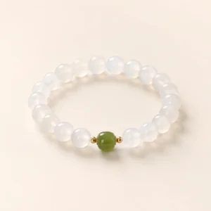 Classic Hetian Jade & Agate Bracelet for Peace & Harmony