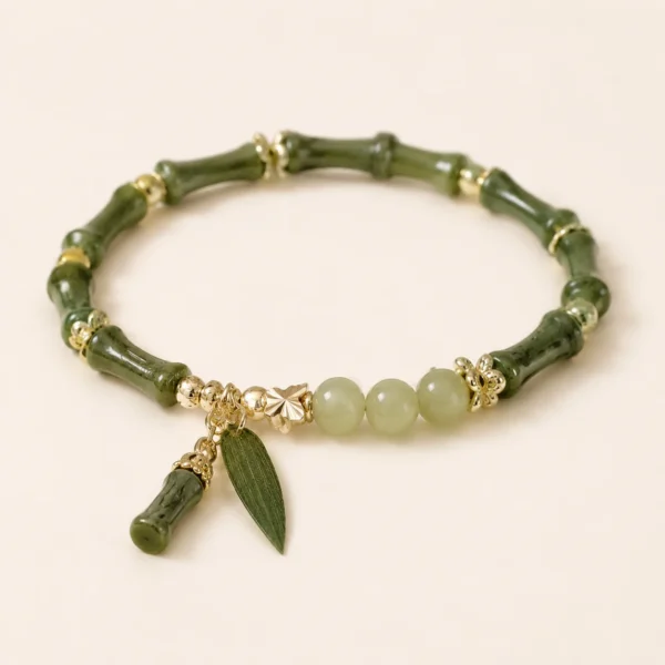Hetian Jade Beaded Bracelet for Peace & Harmony