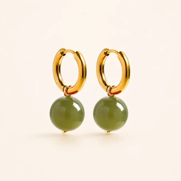 Classic Hetian Jade Earrings for Peace & Harmony