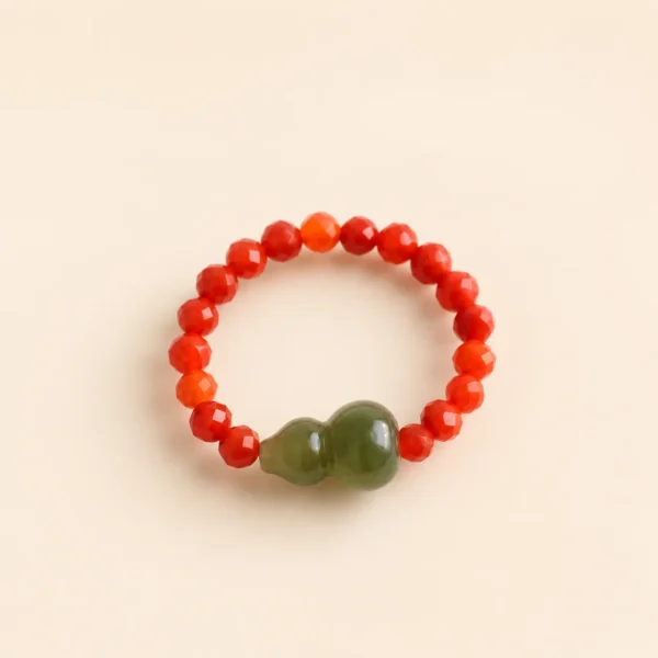 Hetian Jade Gourd Ring for Peace & Harmony