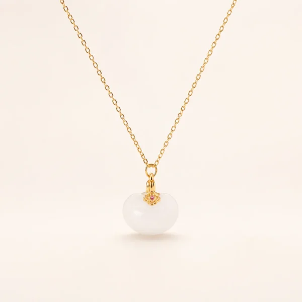 Classic Hetian Jade Necklace for Peace & Harmony