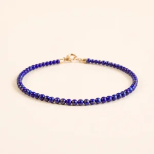 Lapis Lazuli Crystal Beaded Bracelet for Wisdom & Clarity