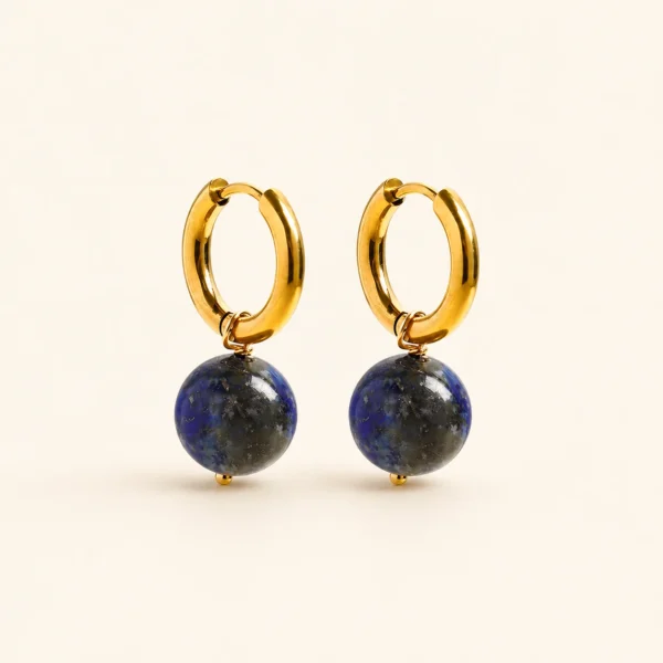 Lapis Lazuli Crystal Earrings for Wisdom & Clarity