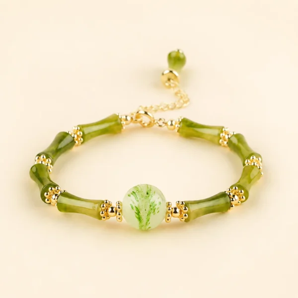 Classic Mixed Crystal Bamboo Bracelet for Calm & Clarity