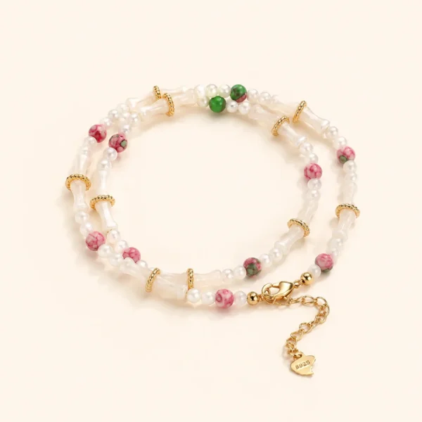 Mixed Crystal Bamboo Bracelet for Calm & Clarity