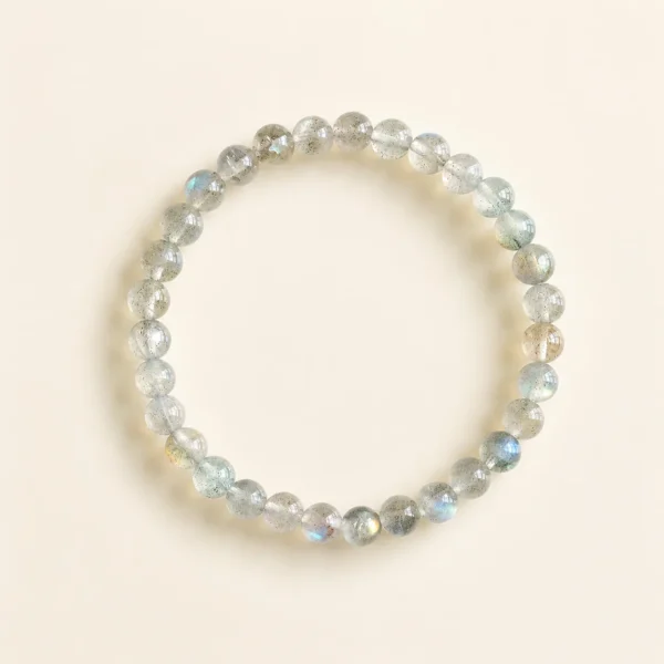 Moonstone Crystal 6mm Bracelet for Intuition & Calm