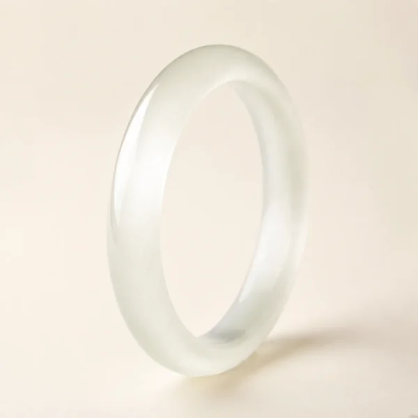 Moonstone Crystal Bangle for Intuition & Calm