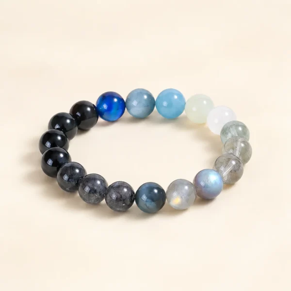 Moonstone Crystal Multi-Stone Bracelet for Intuition & Calm