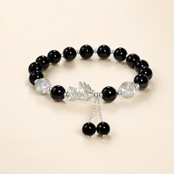 Classic Moonstone Crystal & Agate Bracelet for Intuition & Calm
