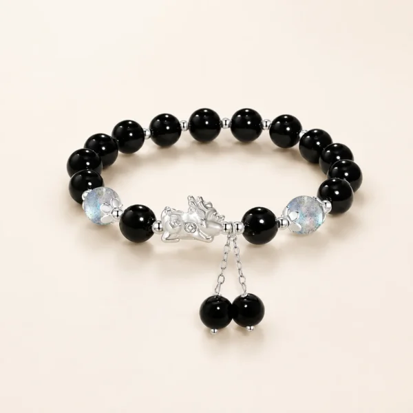 Moonstone Crystal & Agate Bracelet for Intuition & Calm