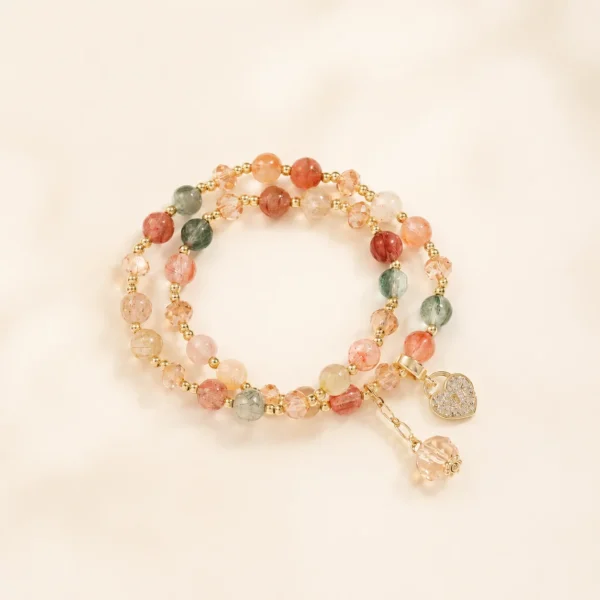Multi-Stone Heart Bracelet for Balance & Harmony