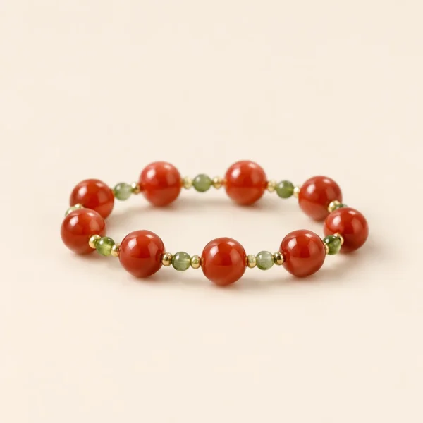 Nanhong Agate Bracelet for Vitality & Grounding