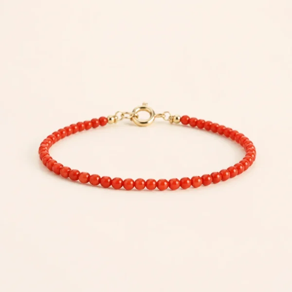 Nanhong Agate 3mm Bracelet for Vitality & Grounding