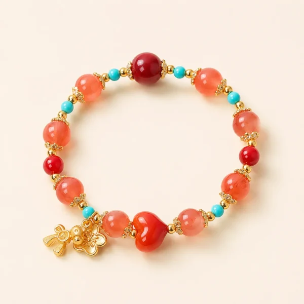 Nanhong Agate Floating Bracelet for Vitality & Grounding