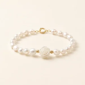 Boho Pearl Bracelet for Purity & Grace