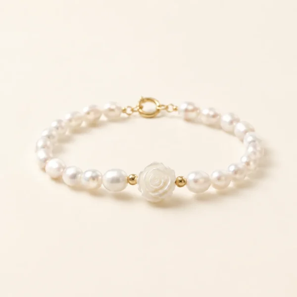 Boho Pearl Bracelet for Purity & Grace