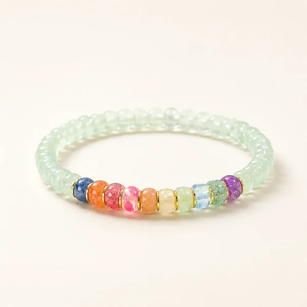 Prehnite Crystal Multi-Stone Bracelet for Calm & Peace