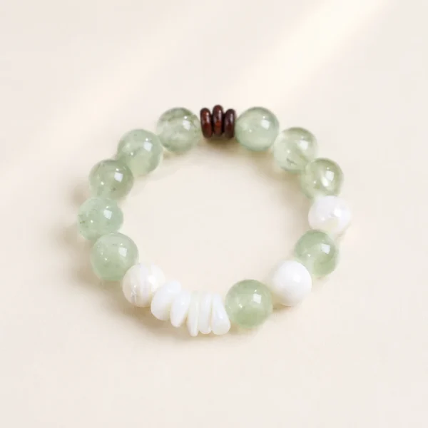 Natural Prehnite Crystal Bracelet for Calm & Peace