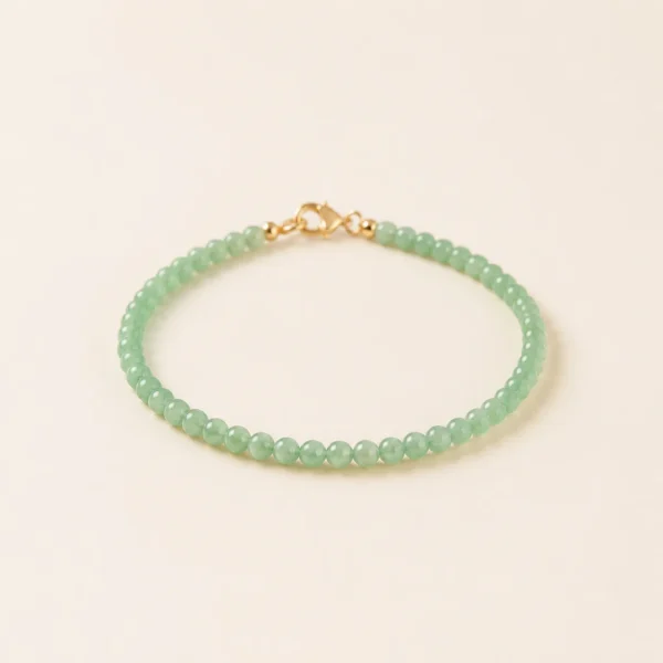Artisan Prehnite Crystal Bracelet for Calm & Peace