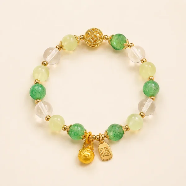 Prehnite Crystal Bracelet for Calm & Peace