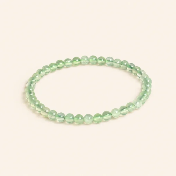Prehnite Crystal 4mm Bracelet for Calm & Peace