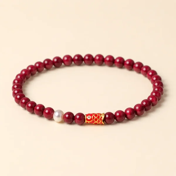 Purple Goldstone Koi Bracelet for Abundance & Energy