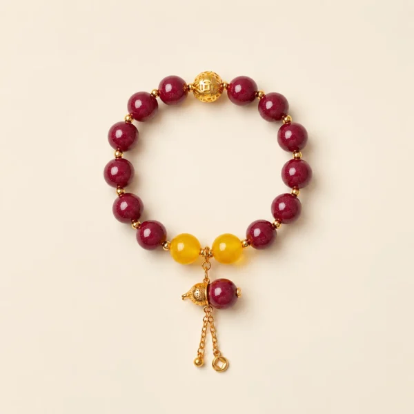 Purple Goldstone Gourd Bracelet for Abundance & Energy