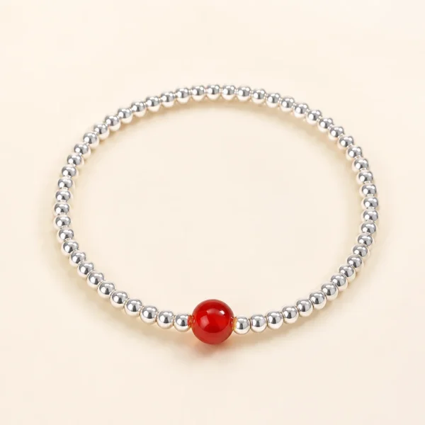 Red Agate 3mm Bracelet for Protection & Vitality