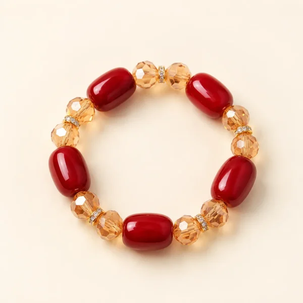 Natural Red Agate Bracelet for Protection & Vitality