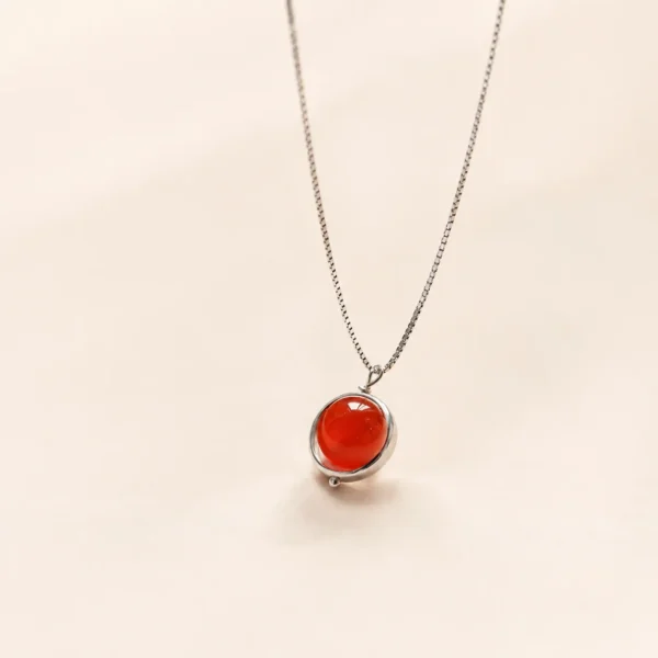 Red Agate Necklace for Protection & Vitality