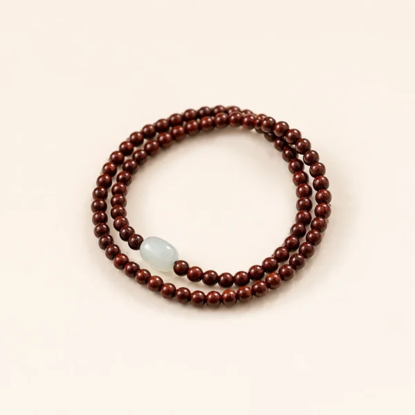 Red Sandalwood Multi-Strand Bracelet for Grounding & Protection
