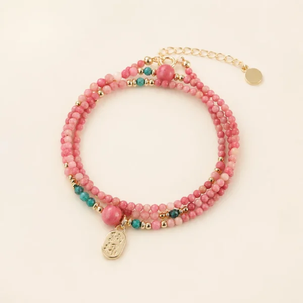 Rhodochrosite Crystal Necklace for Love & Compassion