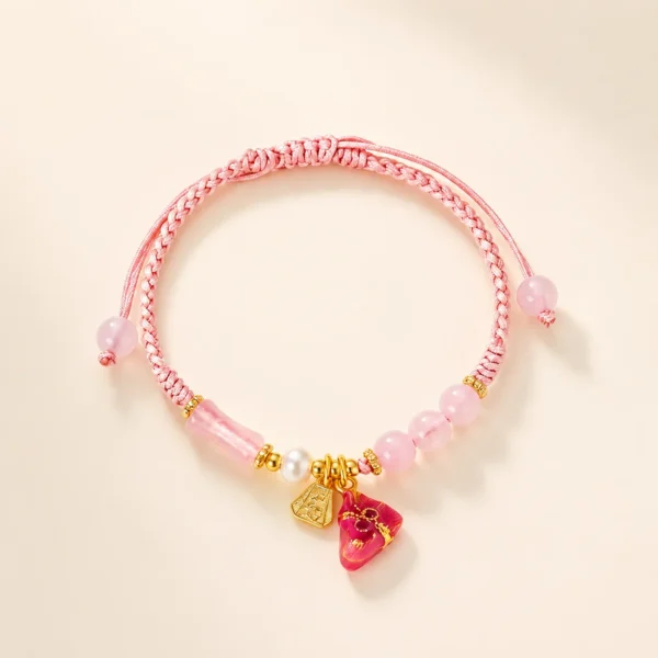 Boho Rose Quartz Bracelet for Love & Calm
