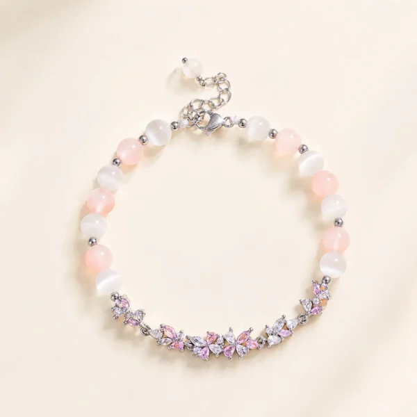 Rose Quartz & Cat's Eye Bracelet for Love & Calm