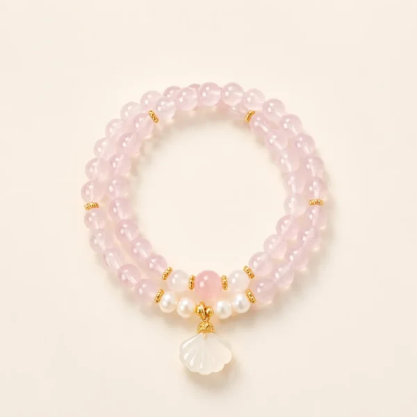 Rose Quartz & Agate Bracelet for Love & Calm