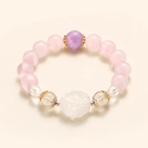 Artisan Rose Quartz Bracelet for Love & Calm