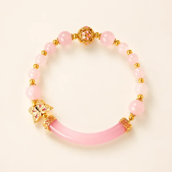 Dainty Rose Quartz Bracelet for Love & Calm