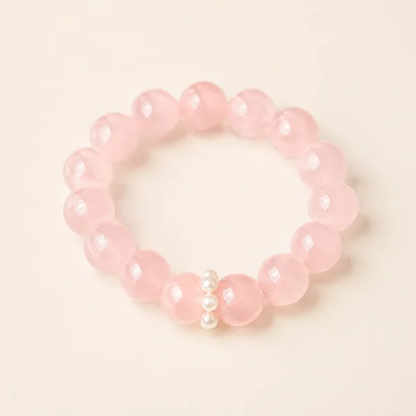 Refined Rose Quartz Bracelet for Love & Calm