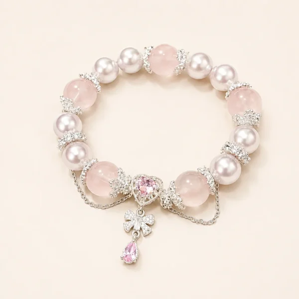 Minimalist Rose Quartz Bracelet for Love & Calm