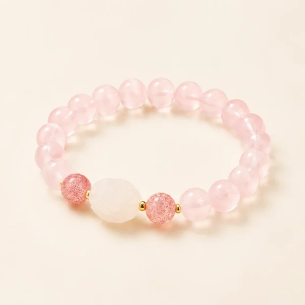 Handcrafted Rose Quartz Bracelet for Love & Calm