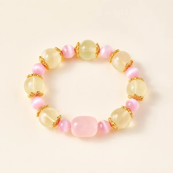 Elegant Rose Quartz Bracelet for Love & Calm