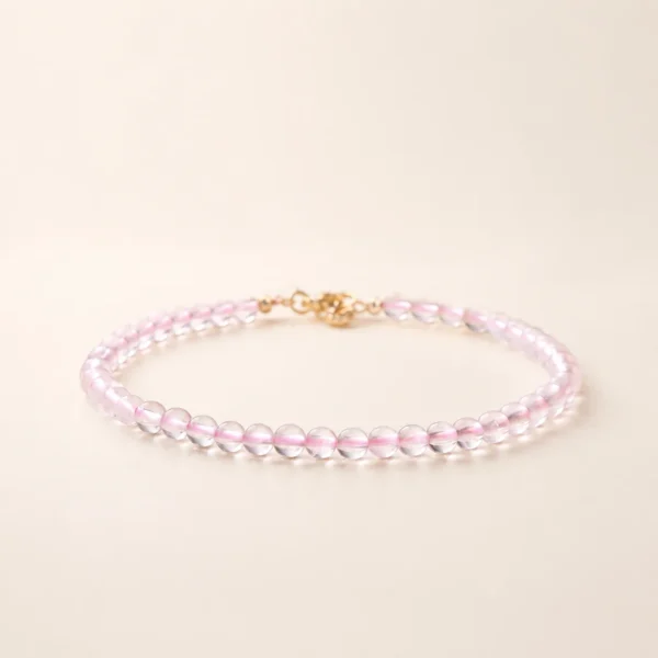 Rose Quartz Beaded Bracelet for Love & Calm