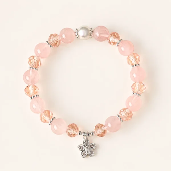 Rose Quartz Faceted Bracelet for Love & Calm