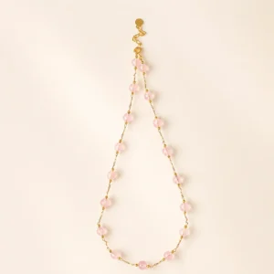 Artisan Rose Quartz Necklace for Love & Calm