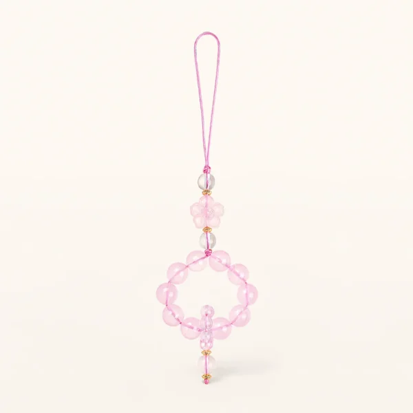Rose Quartz Phone Charm for Love & Calm