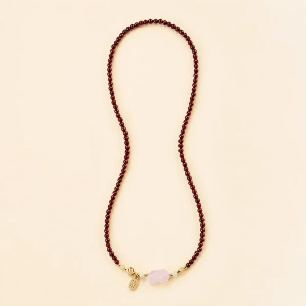 Rose Quartz & Garnet Bracelet for Love & Calm