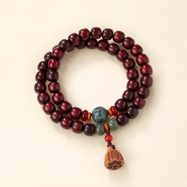 Classic Sandalwood Double-Wrap Bracelet for Calm & Grounding