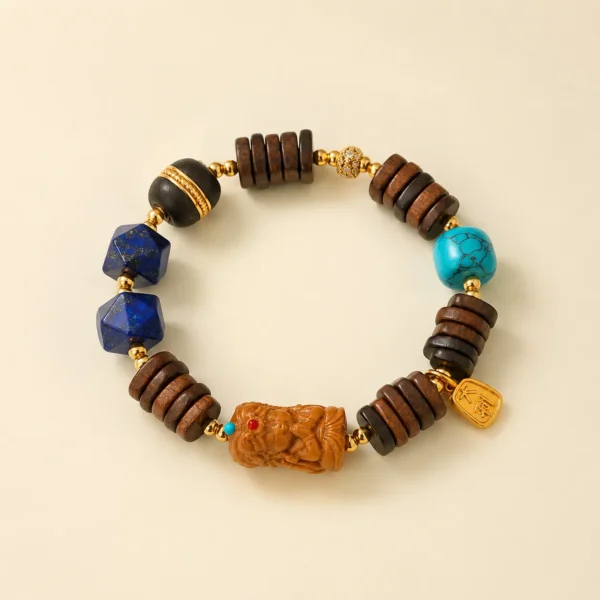 Sandalwood Zambala Bracelet for Calm & Grounding