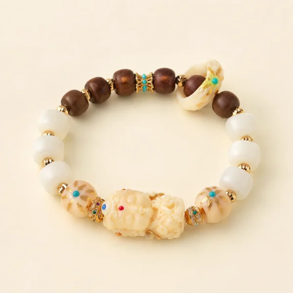Sandalwood & Bodhi Seed Bracelet for Calm & Grounding