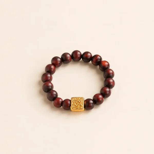 Sandalwood Coin Ring for Calm & Grounding